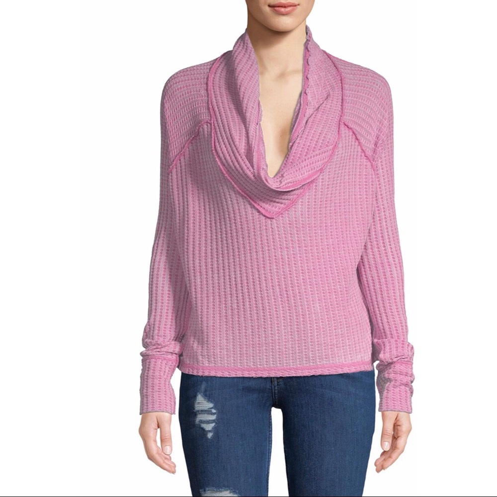 Free People Wildcat Cowlneck Thermal Top